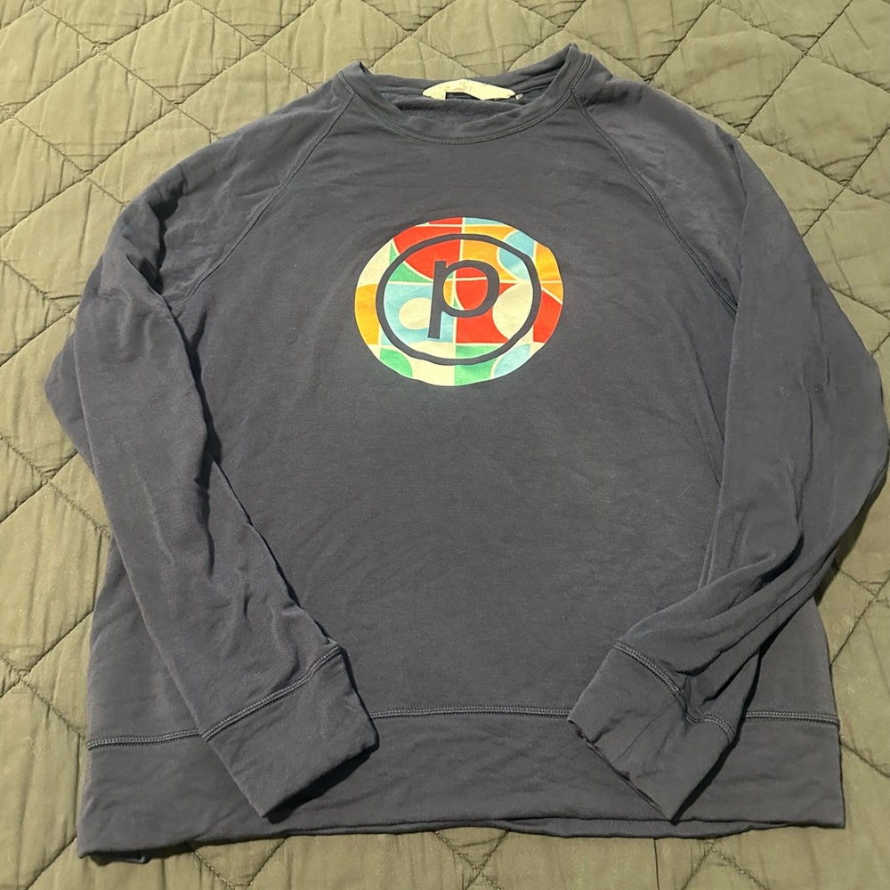 Navy Graphic Women's Crew Neck Sweater